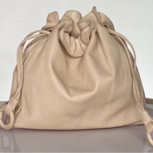 Loewe Tan Leather Drawstring Shoulder Bag